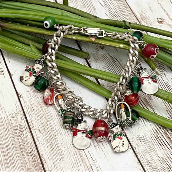 Germany Christmas Themed Loaded Charm Bracelet - Picture 1 of 9
